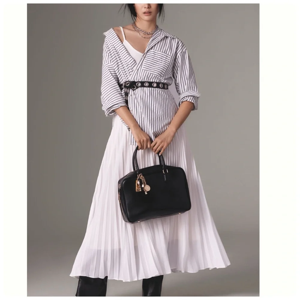 NWT Anthropologie Twofer Shirt Pleated Pull Over DRESS ONLY, L Petite - Picture 13 of 14